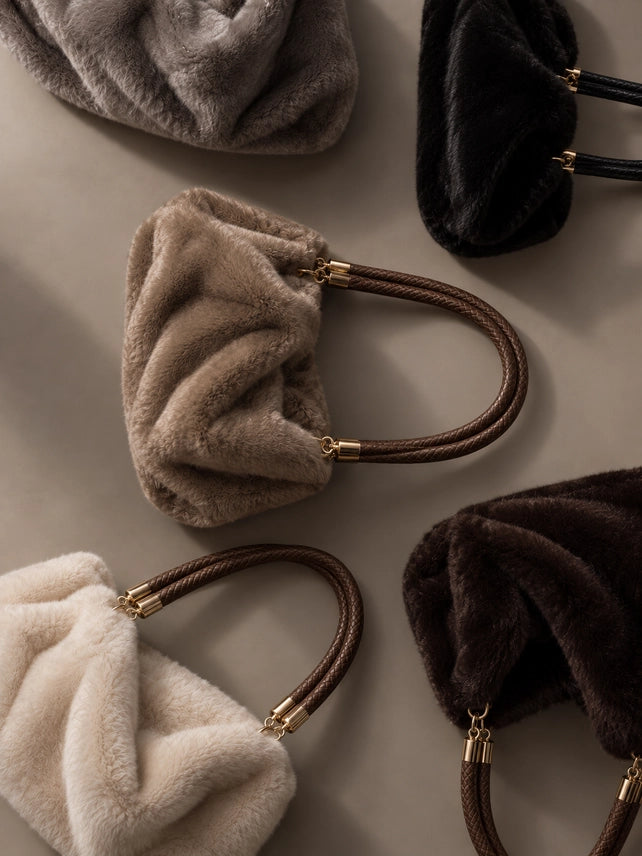 Luxe Faux Fur Slouch Bag