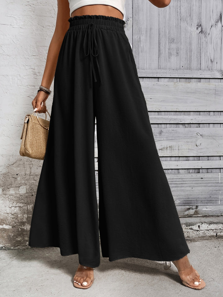 Honey Tied High Waist Wide Leg Pants