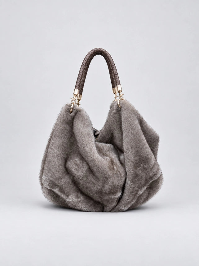 Luxe Faux Fur Slouch Bag