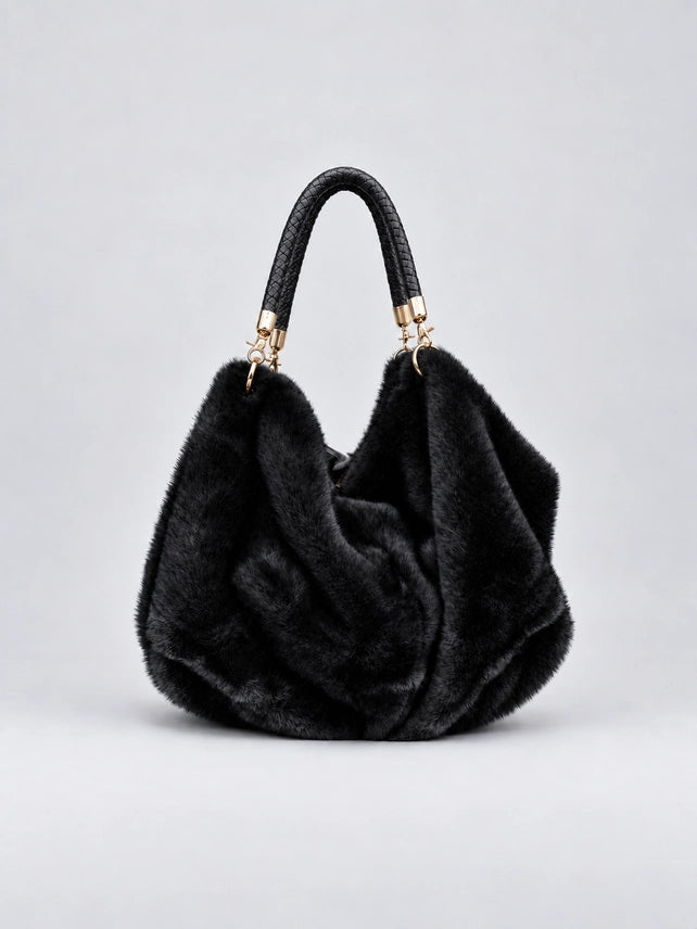 Luxe Faux Fur Slouch Bag