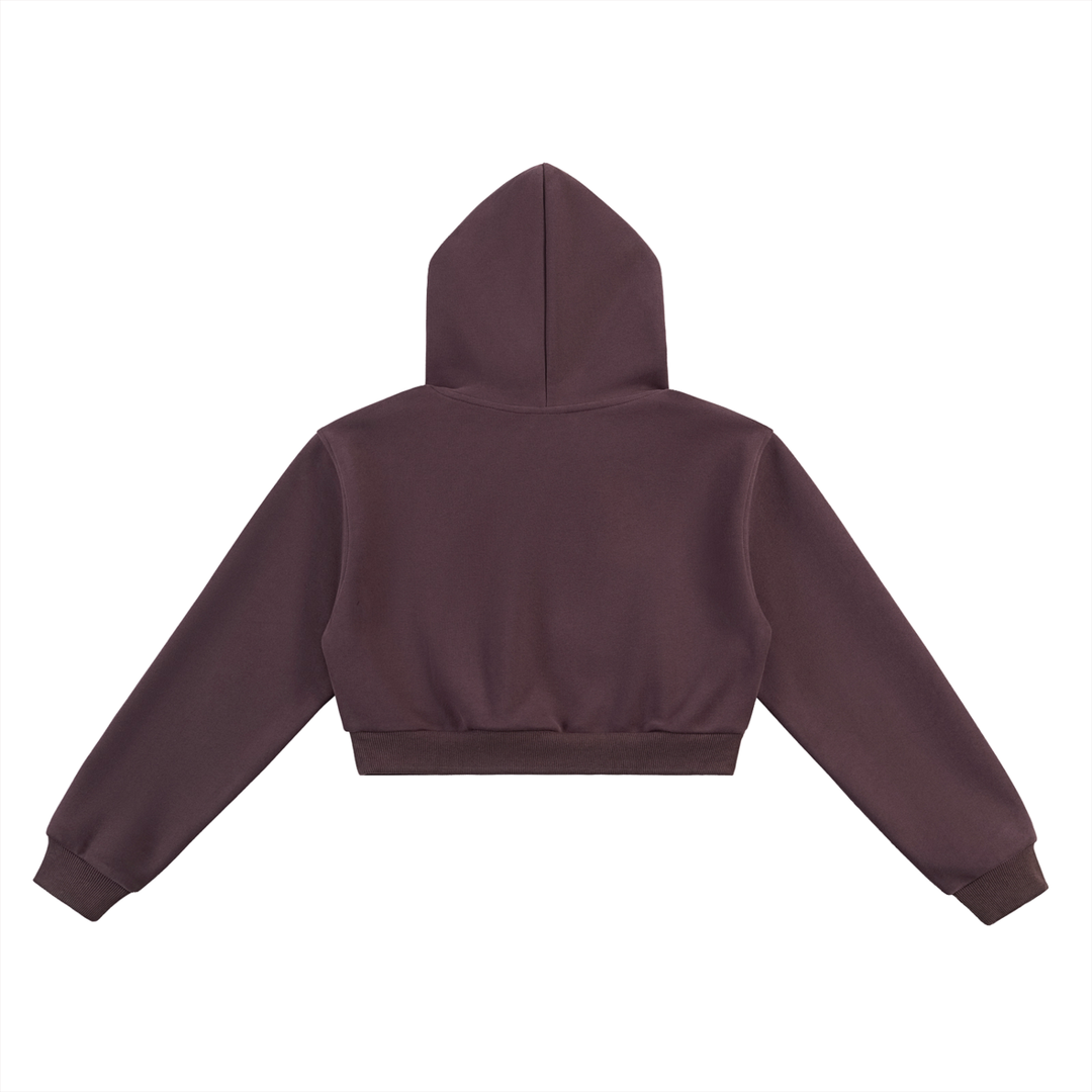 You Were Worthy First Maroon Essential Cropped Hoodie