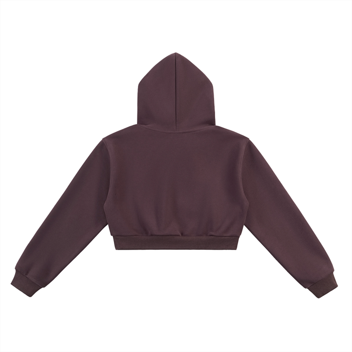 You Were Worthy First Maroon Essential Cropped Hoodie