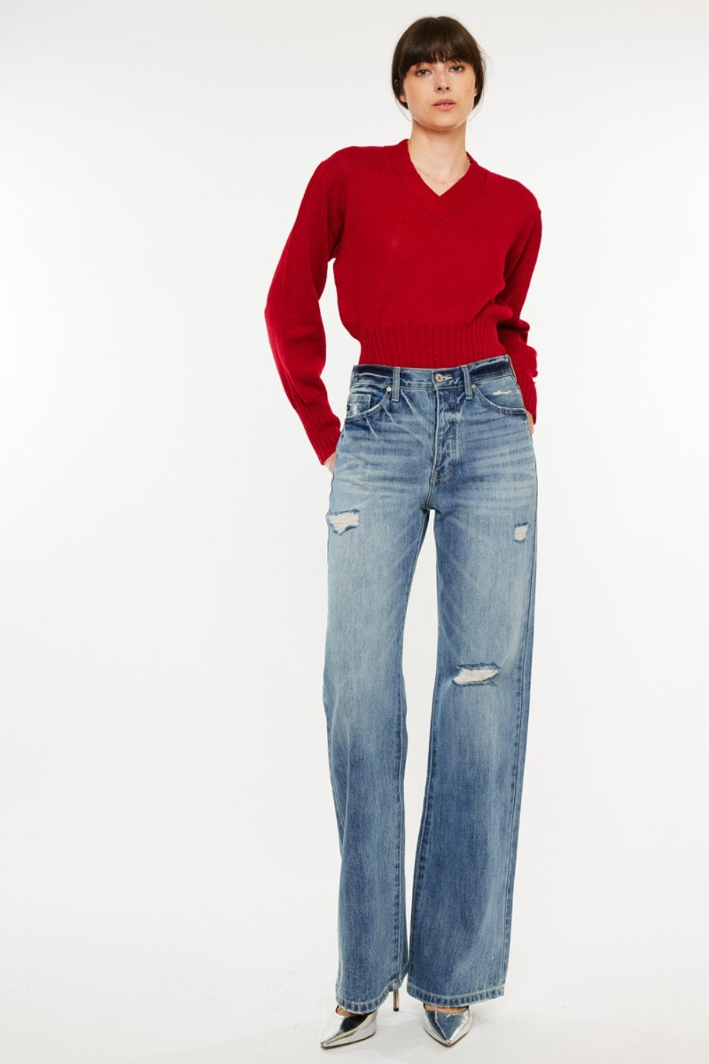 Kancan Distressed High Waist Jeans