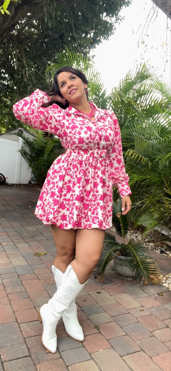 Bloom in pink mini dress