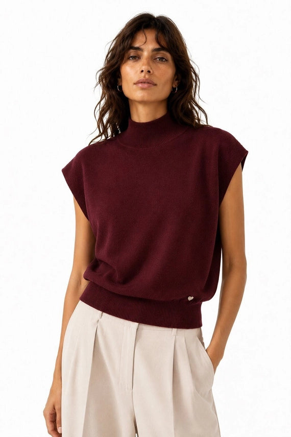 The Everyday Luxe Mock-Neck Knit Sweater