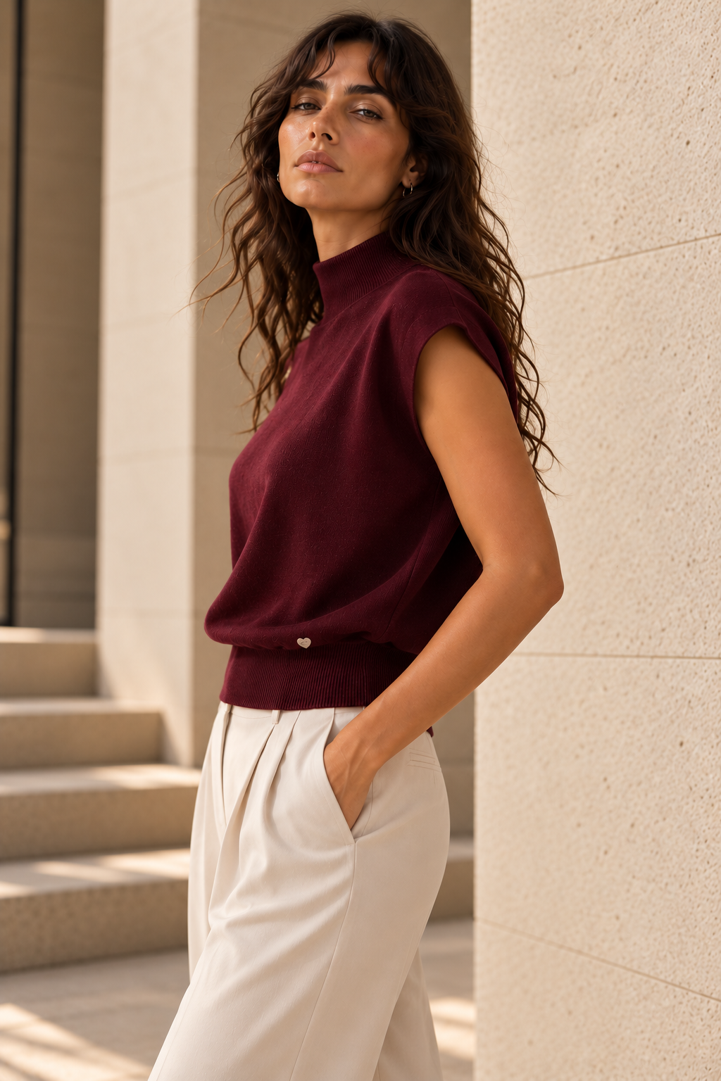 The Everyday Luxe Mock-Neck Knit Sweater