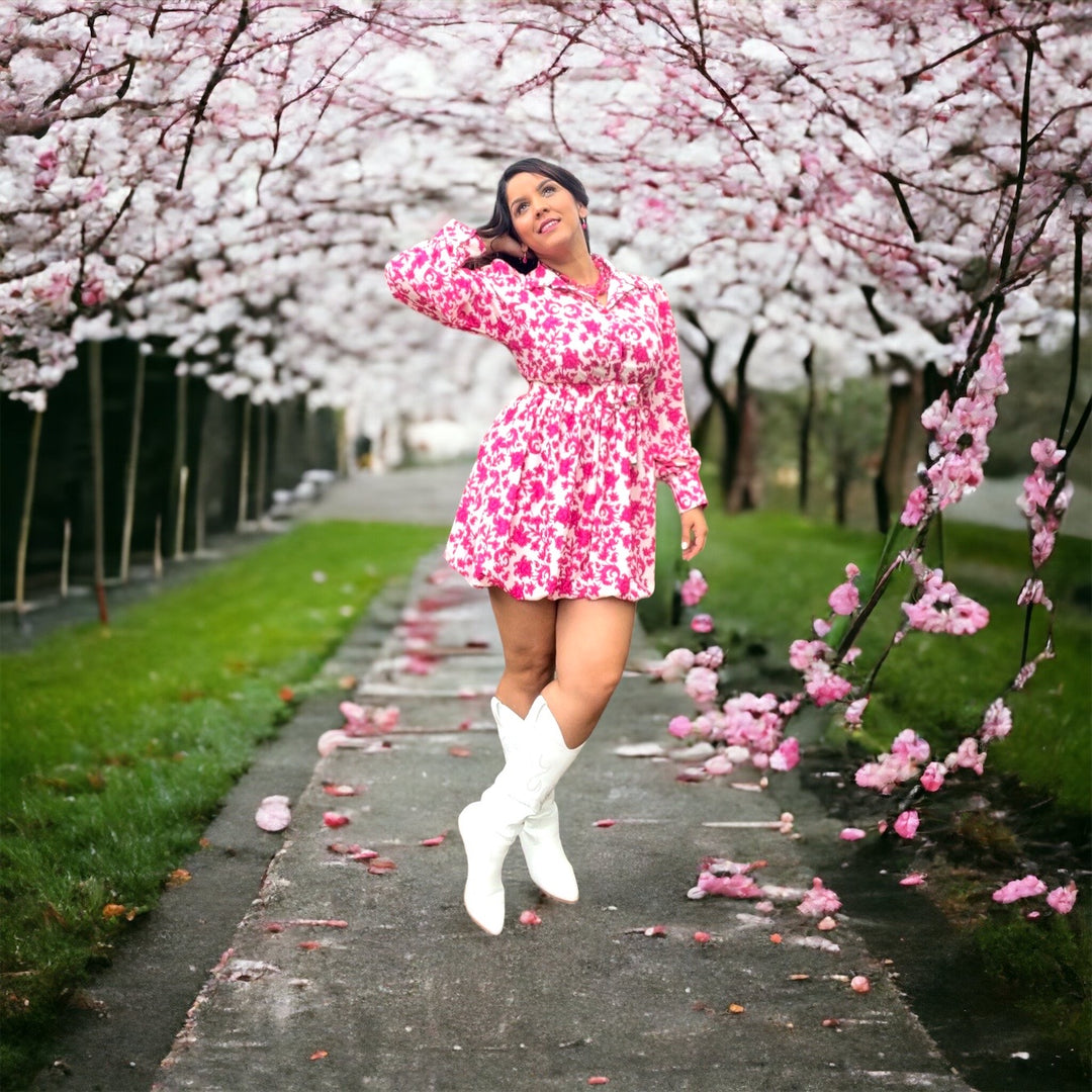 Bloom in pink mini dress