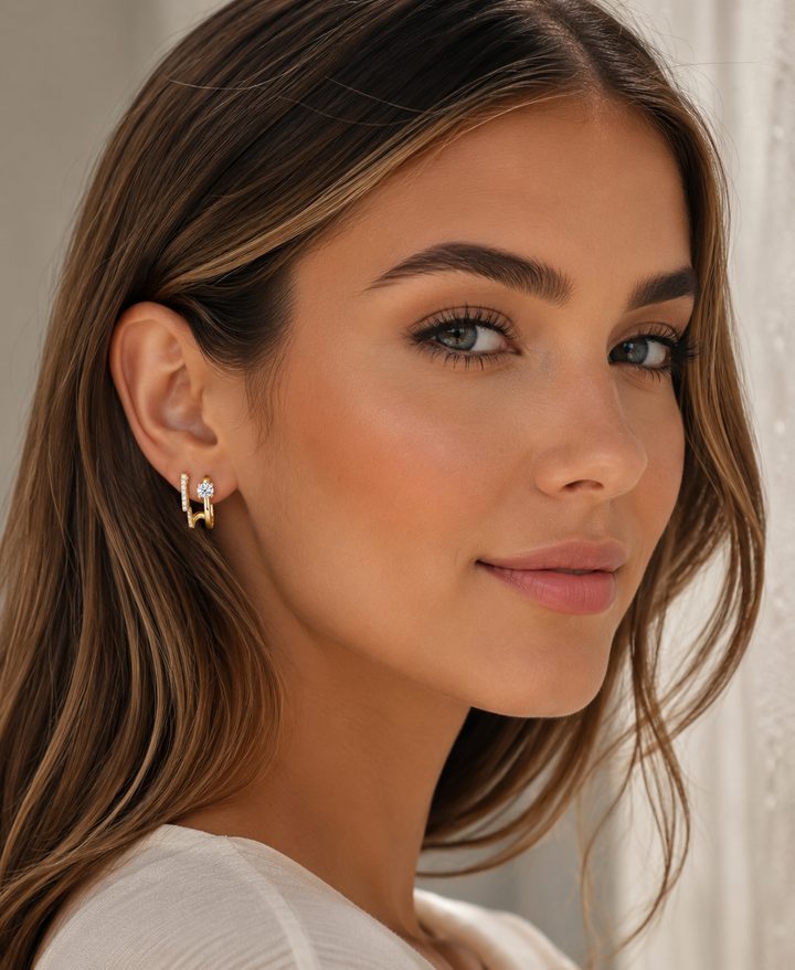 Radiance Moissanite 925 Silver Hoop Earrings