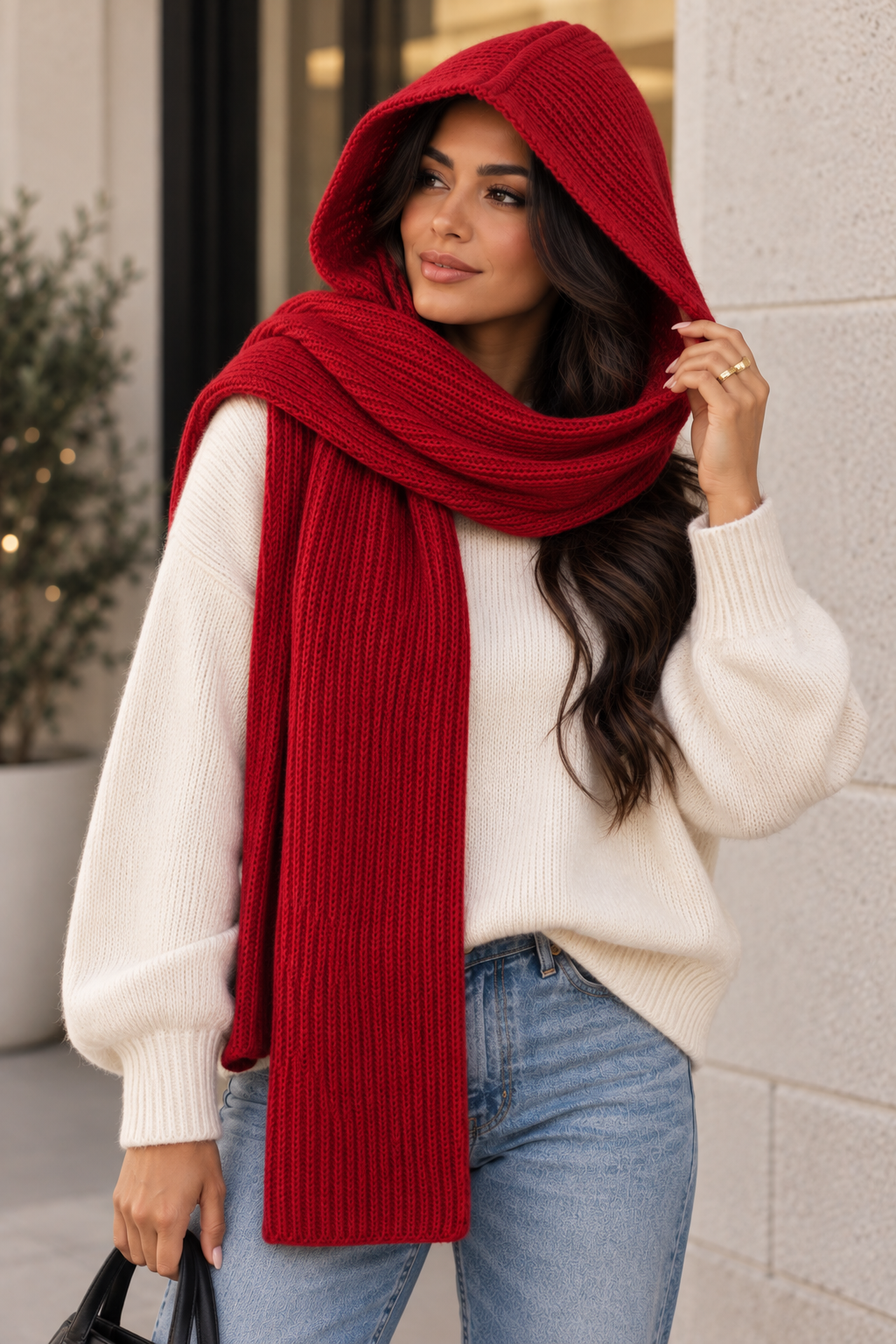 Cozy Hooded Scarf Wrap
