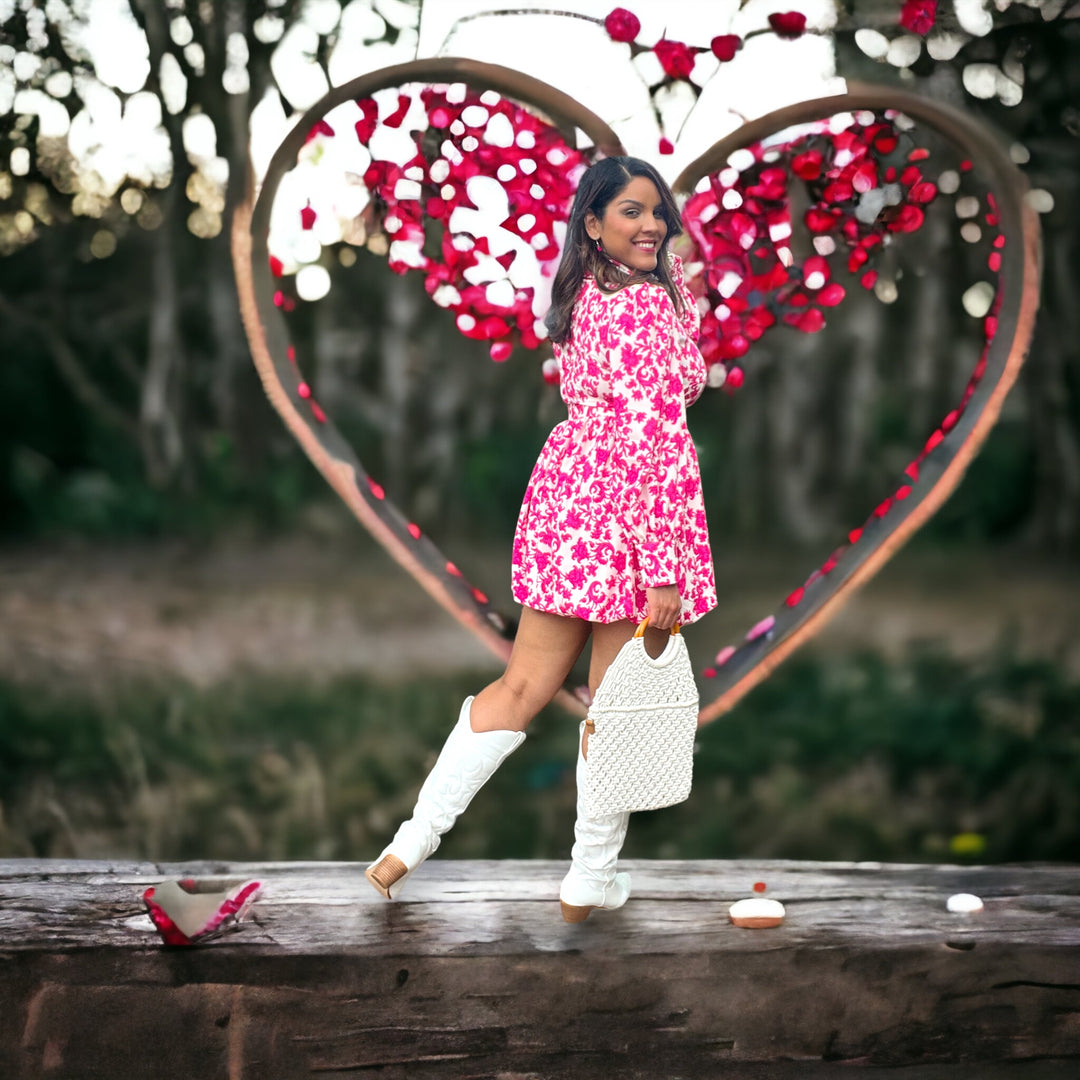 Bloom in pink mini dress