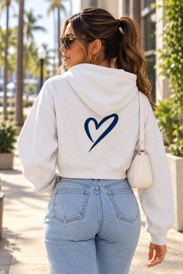 You Were Worthy First Light Gray Essential Cropped Hoodie