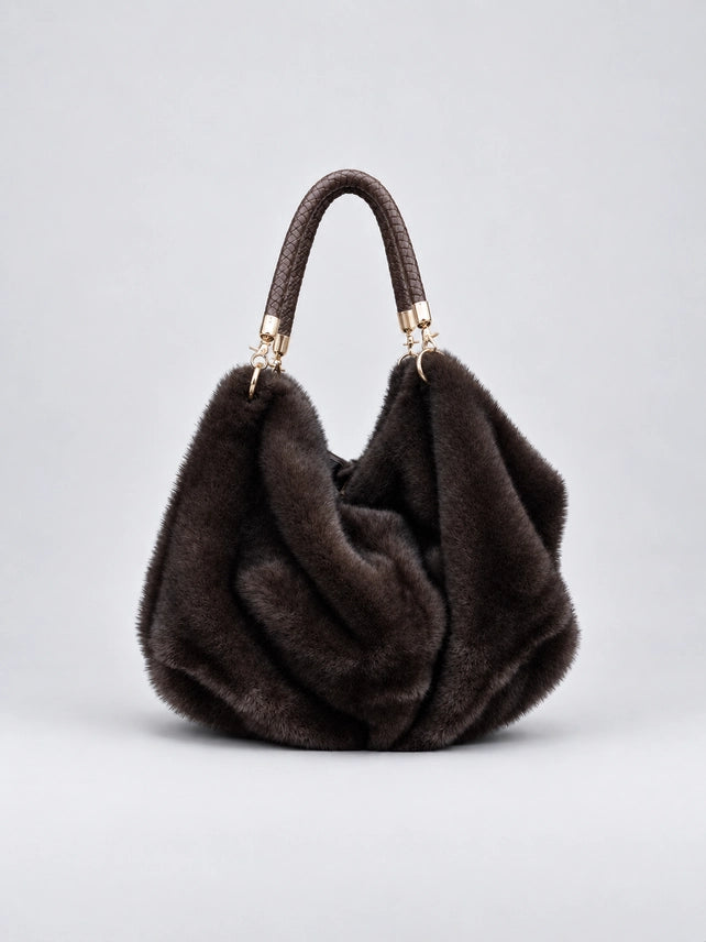 Luxe Faux Fur Slouch Bag
