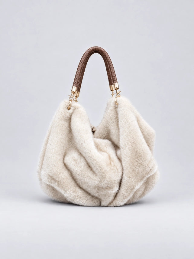 Luxe Faux Fur Slouch Bag