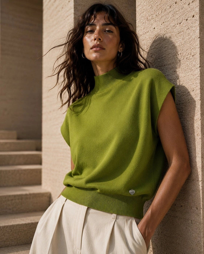 The Everyday Luxe Mock-Neck Knit Sweater