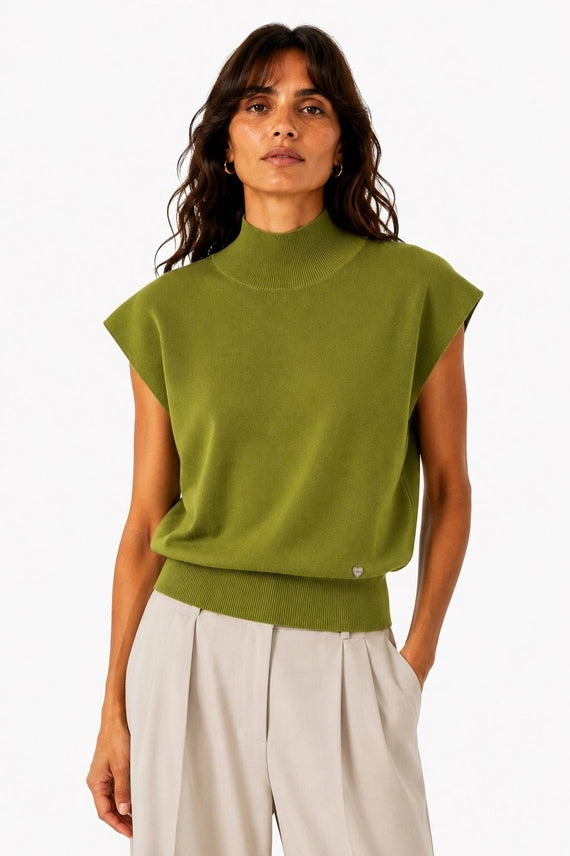 The Everyday Luxe Mock-Neck Knit Sweater