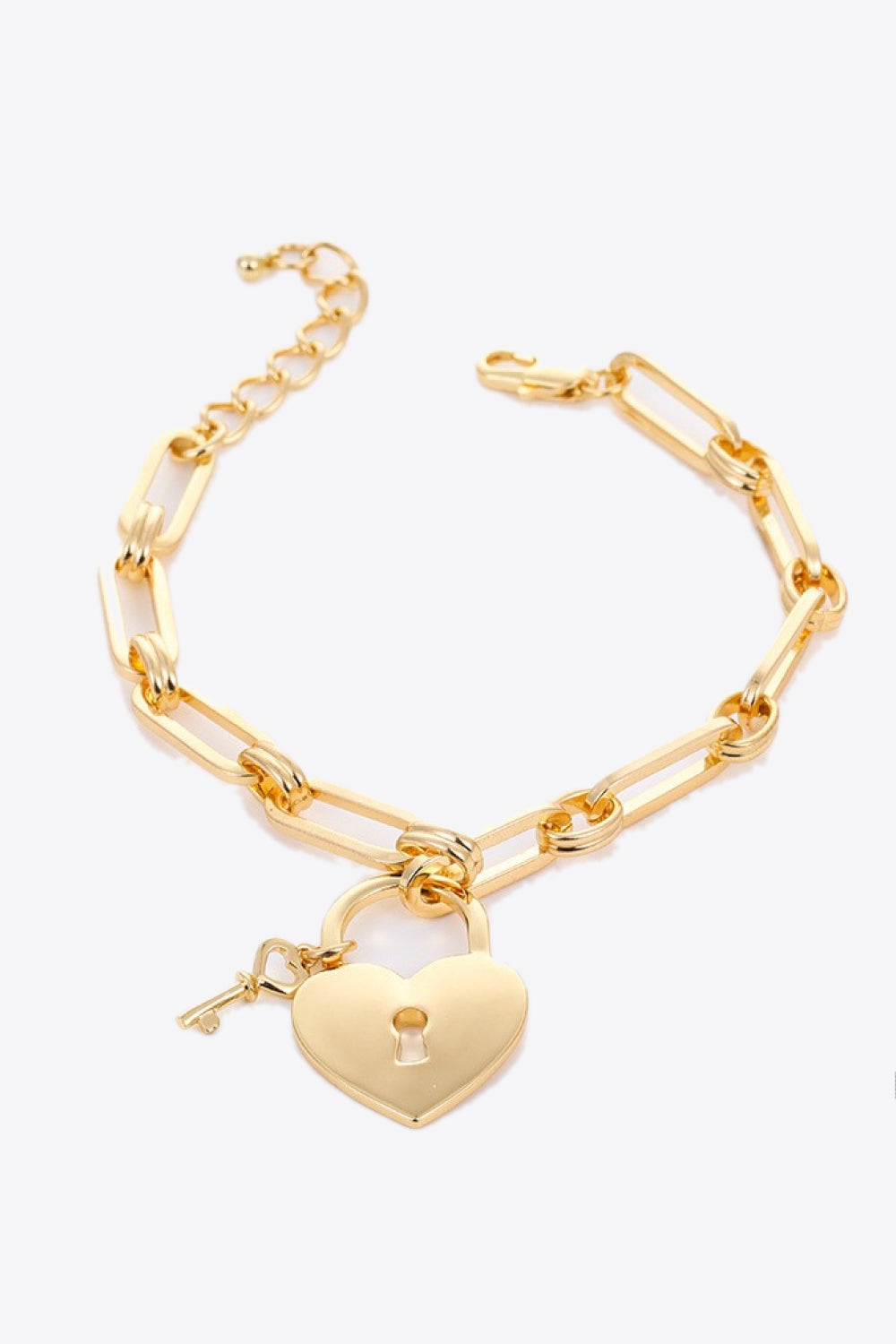 Heart Lock Charm Chain Bracelet - LoveandModesty