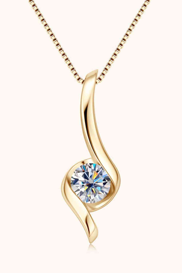 1 Carat Moissanite 925 Sterling Silver Necklace