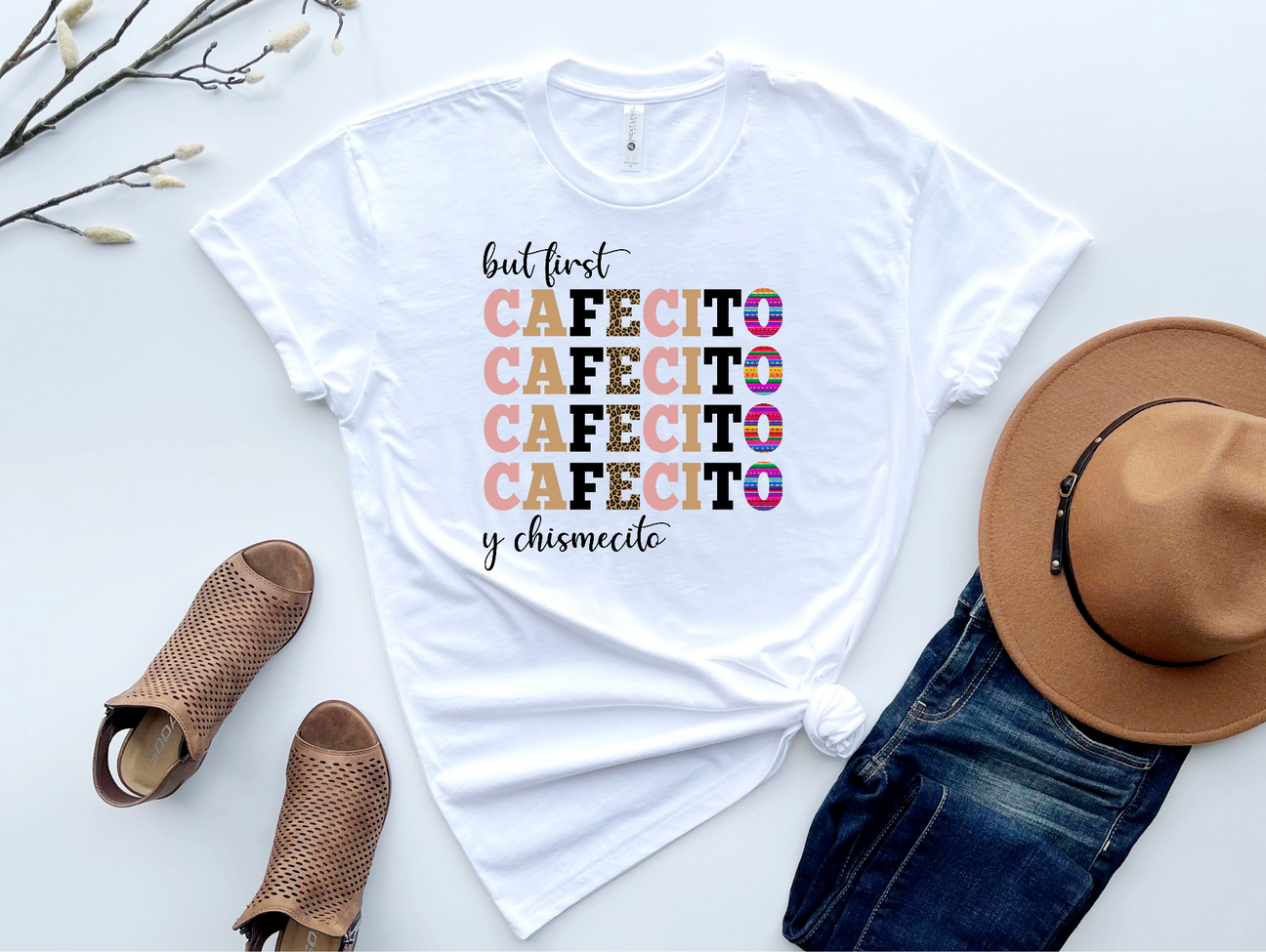 Cafecito Graphic Cotton Tee - LoveandModesty